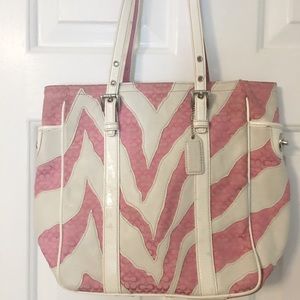 Zebra coach purse